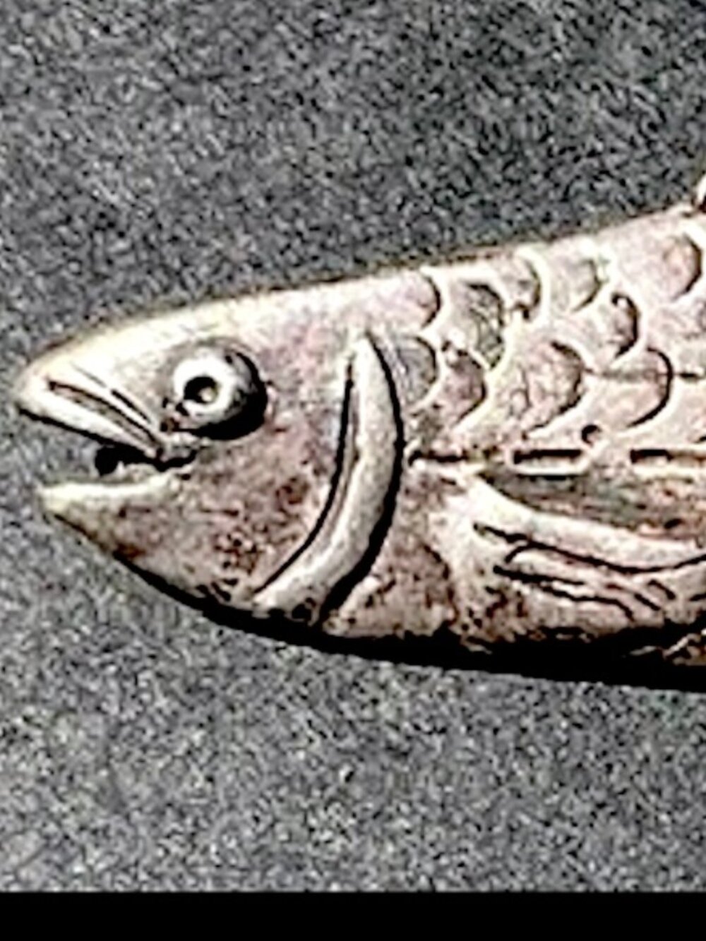 Vintage Sterling Silver FISH French Lyon Pin Brooch UNISEX - Picture 4 of 10